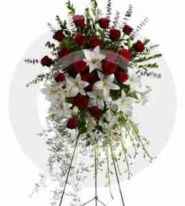 Lily and Rose Tribute Spray